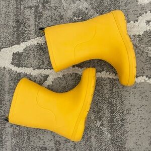 Bright Yellow Ankle Rain Boots